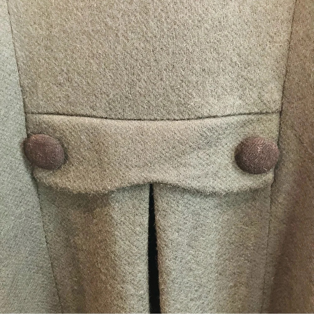 PINK MARTINI SZ SX Hunter Green Zipper Closure Pocket Back Pleat Jacket Coat - Picture 4 of 14